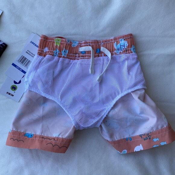 Wippette Bundle of 2 Drawstring Swim Trunks Shorts Boys Sizes 12M-18M Quick Dry - Picture 12 of 16